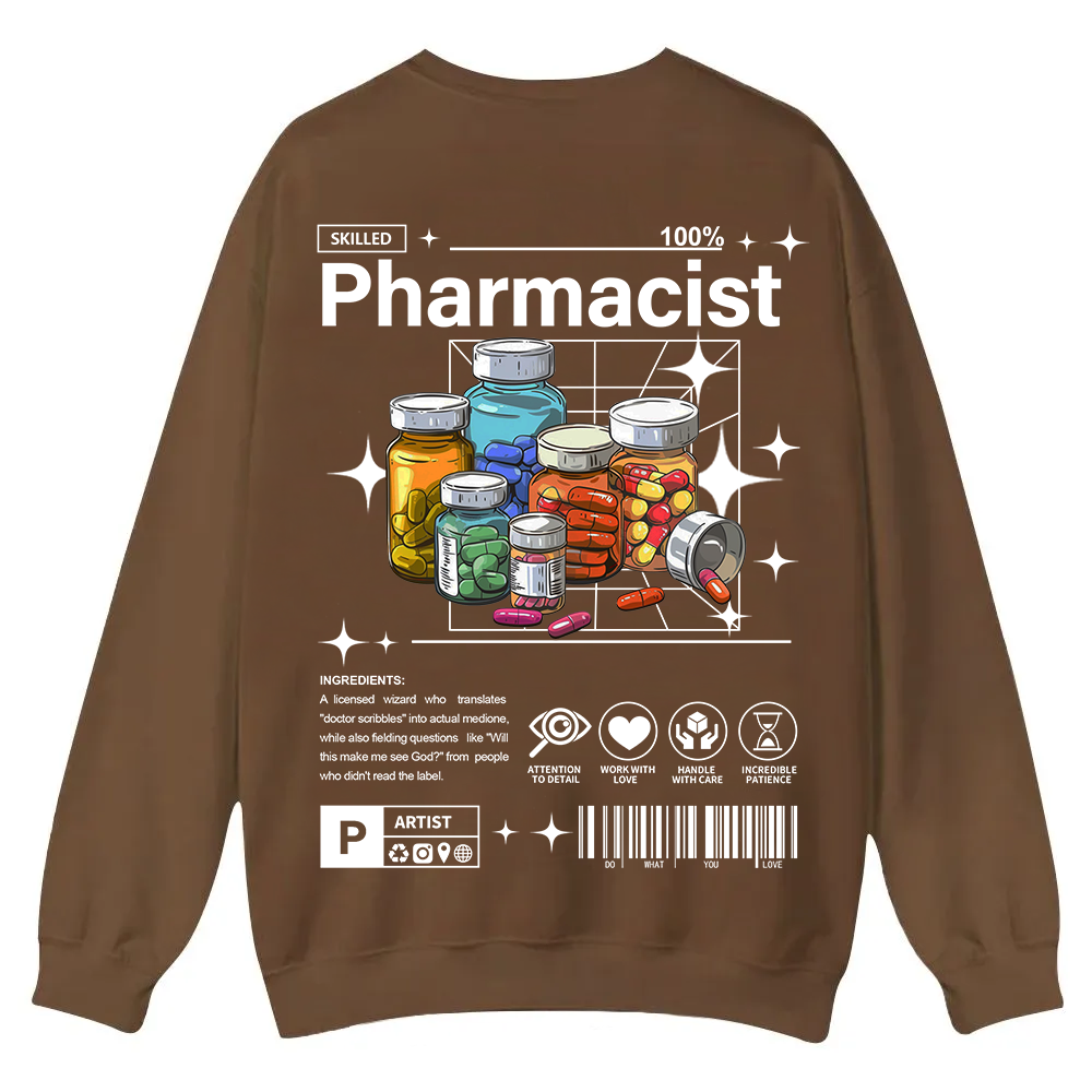 Pharmacist Casual Crewneck Sweatshirt wearishow