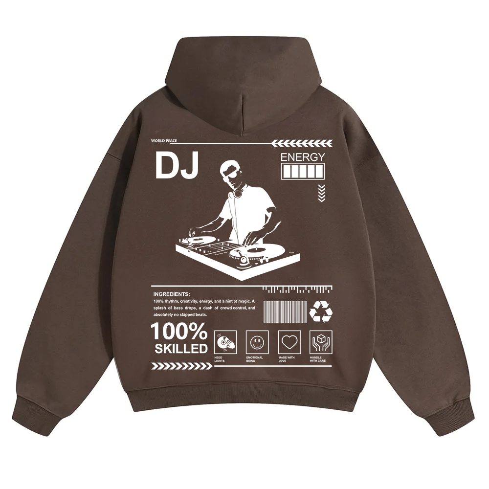 DJ Unisex Solid Color Hoodie wearishow