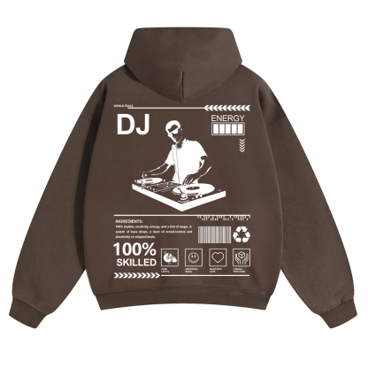 DJ Unisex Solid Color Hoodie wearishow