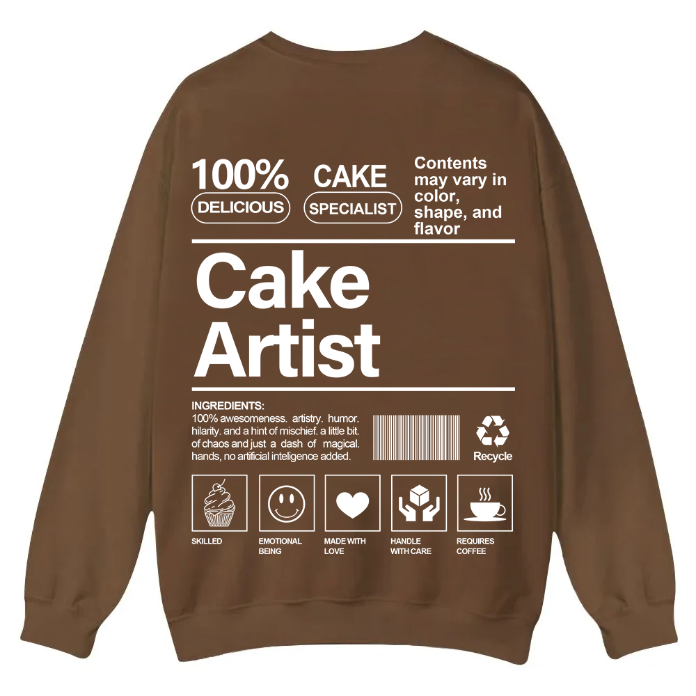 Cake Artist Casual Crewneck Sweatshirt wearishow