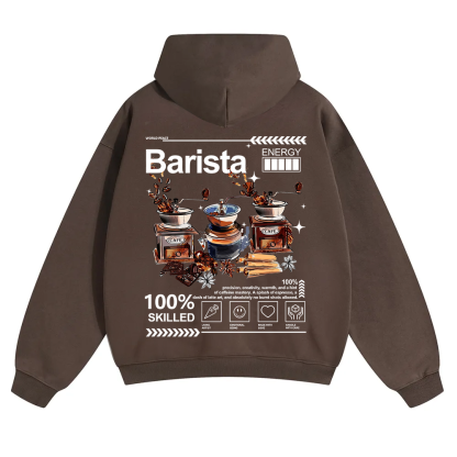 Barista Unisex Solid Color Hoodie wearishow
