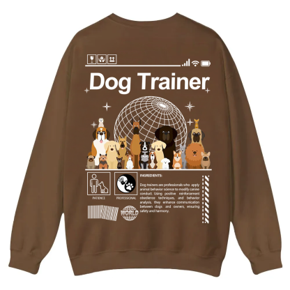 Dog Trainer Casual Crewneck Sweatshirt wearishow