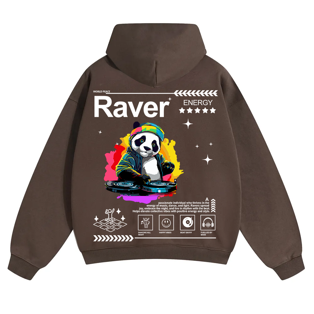 Raver Unisex Solid Color Hoodie wearishow