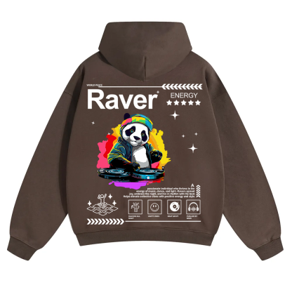 Raver Unisex Solid Color Hoodie wearishow