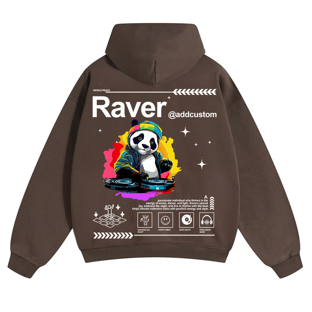 Addcustom Raver Unisex Solid Color Hoodie wearishow