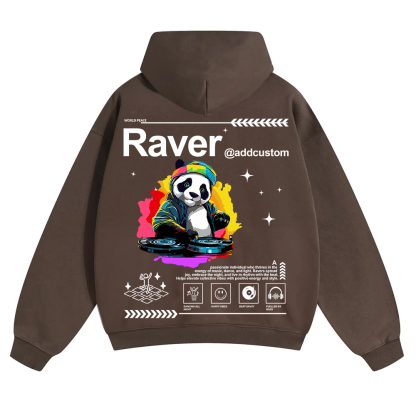 Addcustom Raver Unisex Solid Color Hoodie wearishow