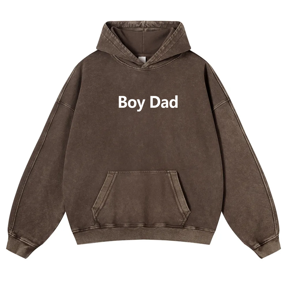 Boy Dad Washed Hoodie wearishow