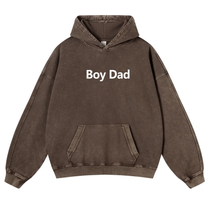 Boy Dad Washed Hoodie wearishow