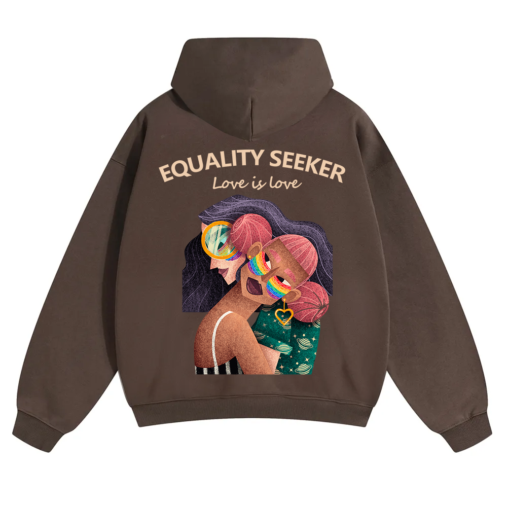 Equality Seeker Love Is Love Unisex Solid Color Hoodie wearishow