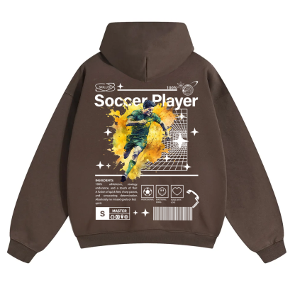 Soccer Player Unisex Solid Color Hoodie wearishow