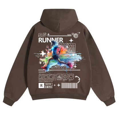 Runner Unisex Solid Color Hoodie wearishow