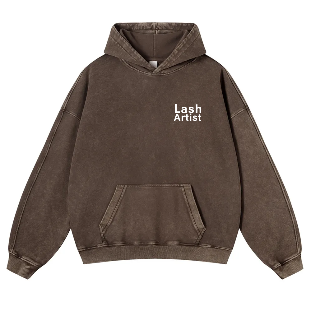 Lash Artist Washed Hoodie wearishow
