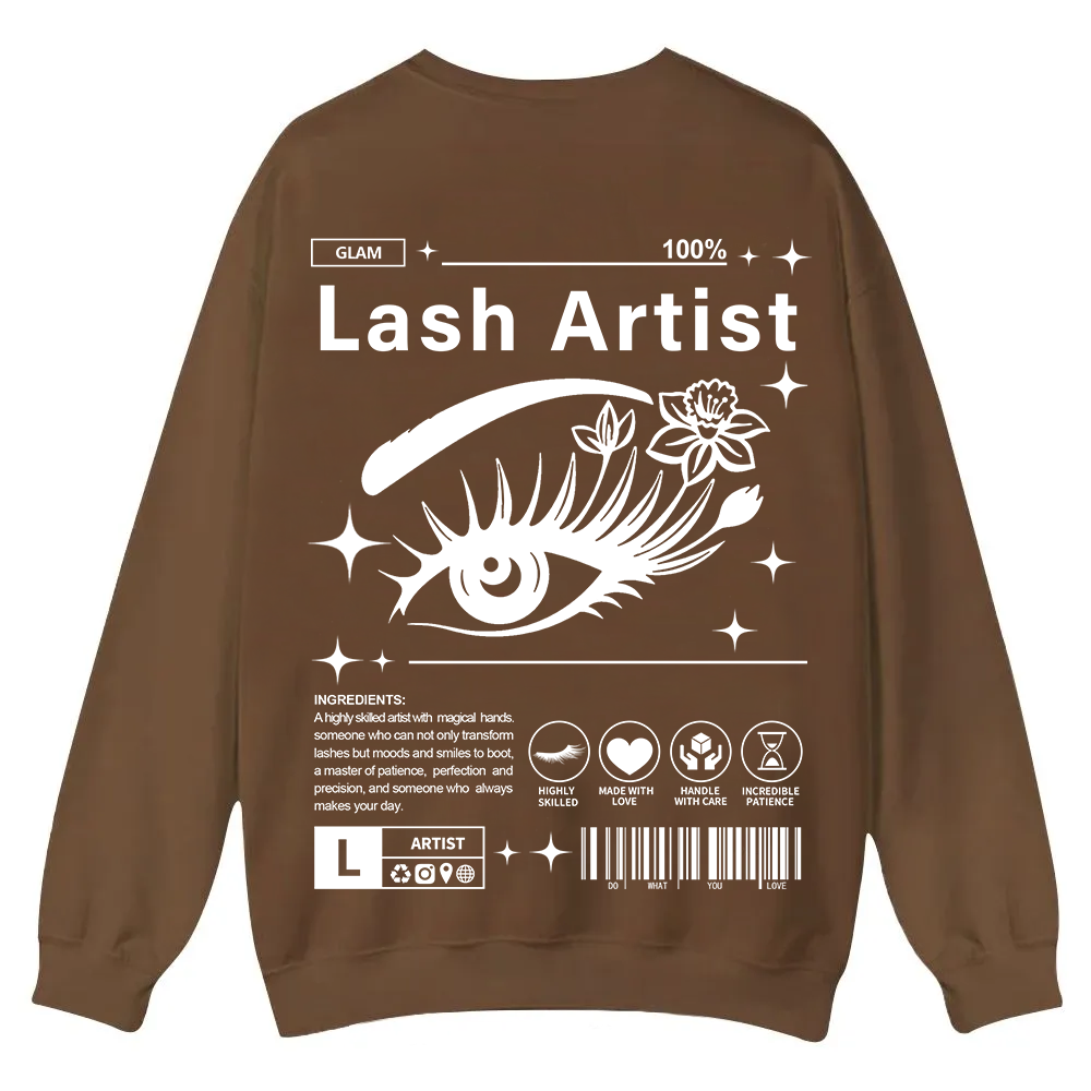 Lash Artist Casual Crewneck Sweatshirt wearishow
