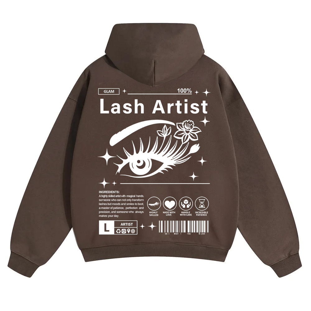 Lash Artist Unisex Solid Color Hoodie wearishow