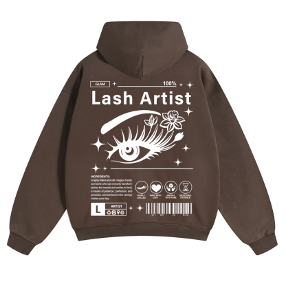 Lash Artist Unisex Solid Color Hoodie wearishow