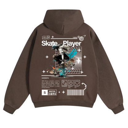 Skate Player  Unisex Solid Color Hoodie wearishow