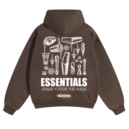 Bartender Essentials Unisex Solid Color Hoodie wearishow