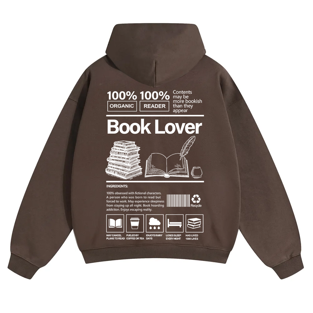 Book Lover Unisex Solid Color Hoodie wearishow