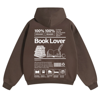 Book Lover Unisex Solid Color Hoodie wearishow