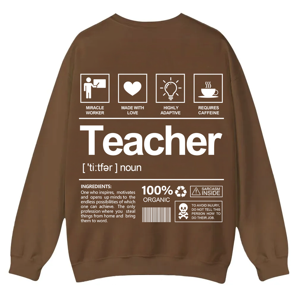 Teacher Casual Crewneck Sweatshirt wearishow