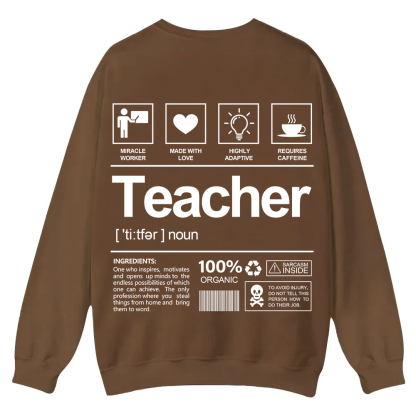 Teacher Casual Crewneck Sweatshirt wearishow