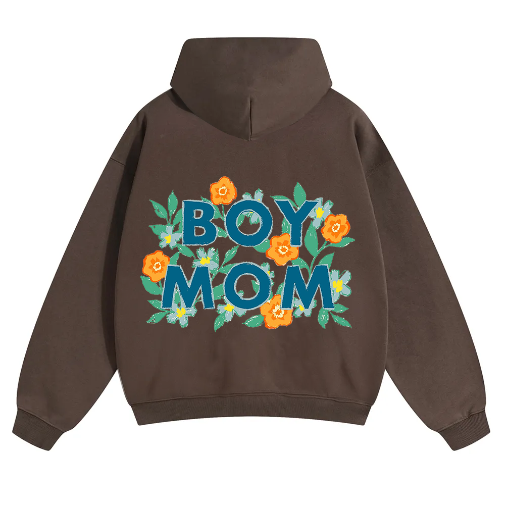 Boy Mom Unisex Solid Color Hoodie wearishow