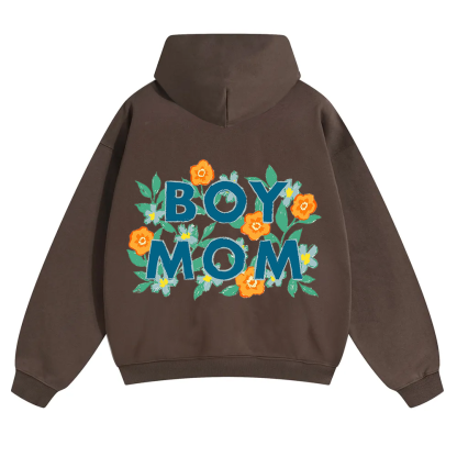 Boy Mom Unisex Solid Color Hoodie wearishow