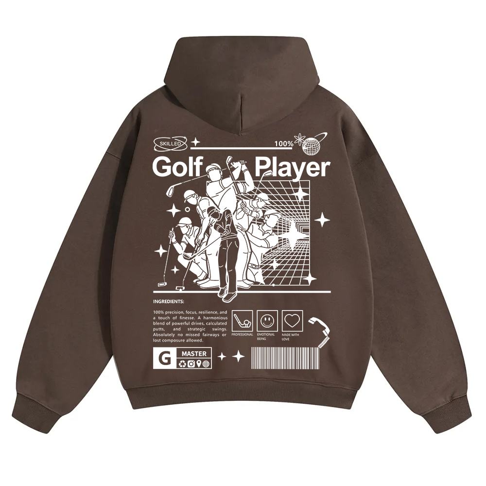 Golf Player Unisex Solid Color Hoodie wearishow