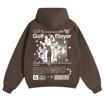 Golf Player Unisex Solid Color Hoodie wearishow