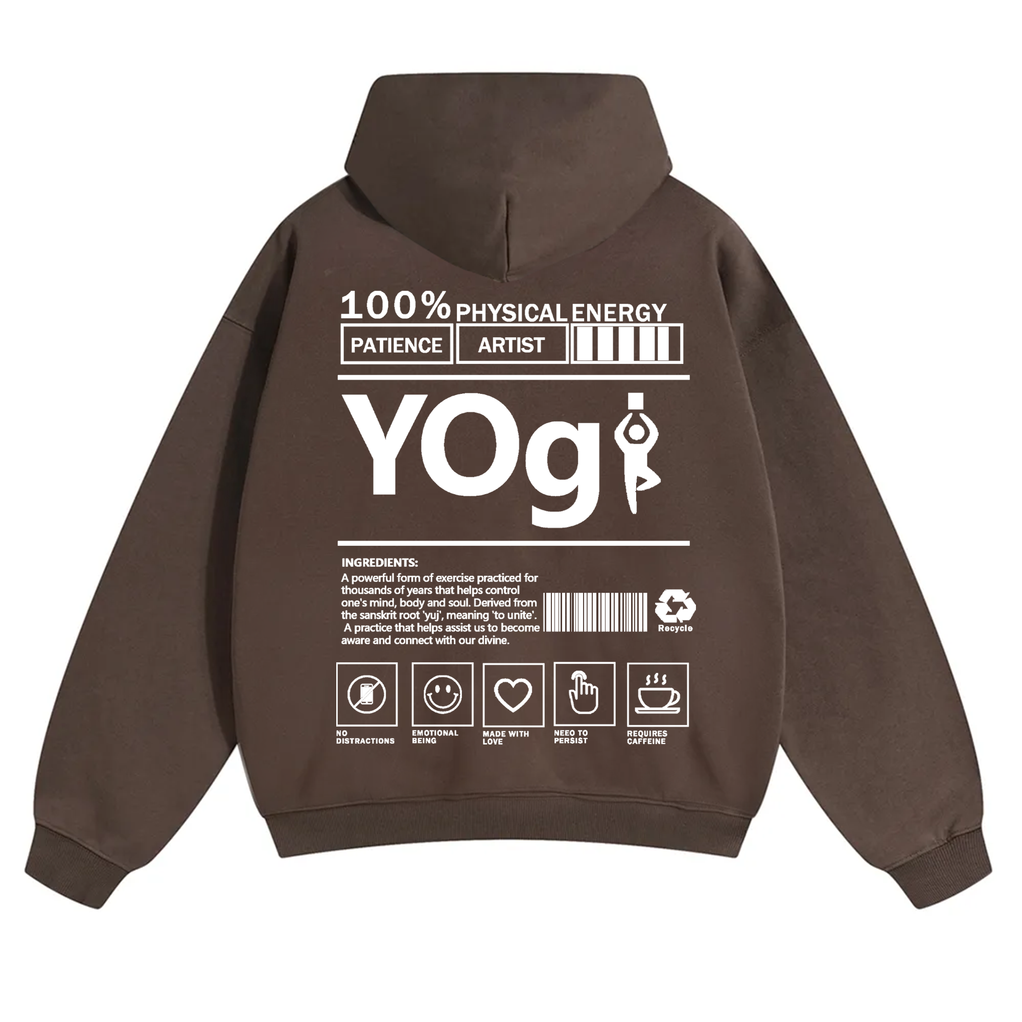 Yogi Solid Color Unisex Hoodie
