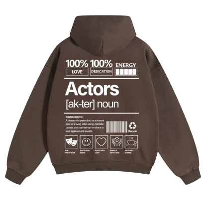 Actors Unisex Solid Color Hoodie wearishow