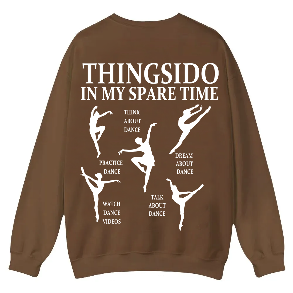 Thingsido In My Spare Time  Casual Crewneck Sweatshirt wearishow wearishow