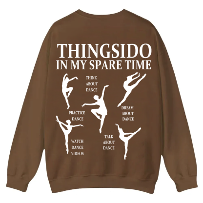 Thingsido In My Spare Time  Casual Crewneck Sweatshirt wearishow wearishow
