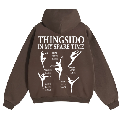 Thingsido In My Spare Time Unisex Solid Color Hoodie wearishow