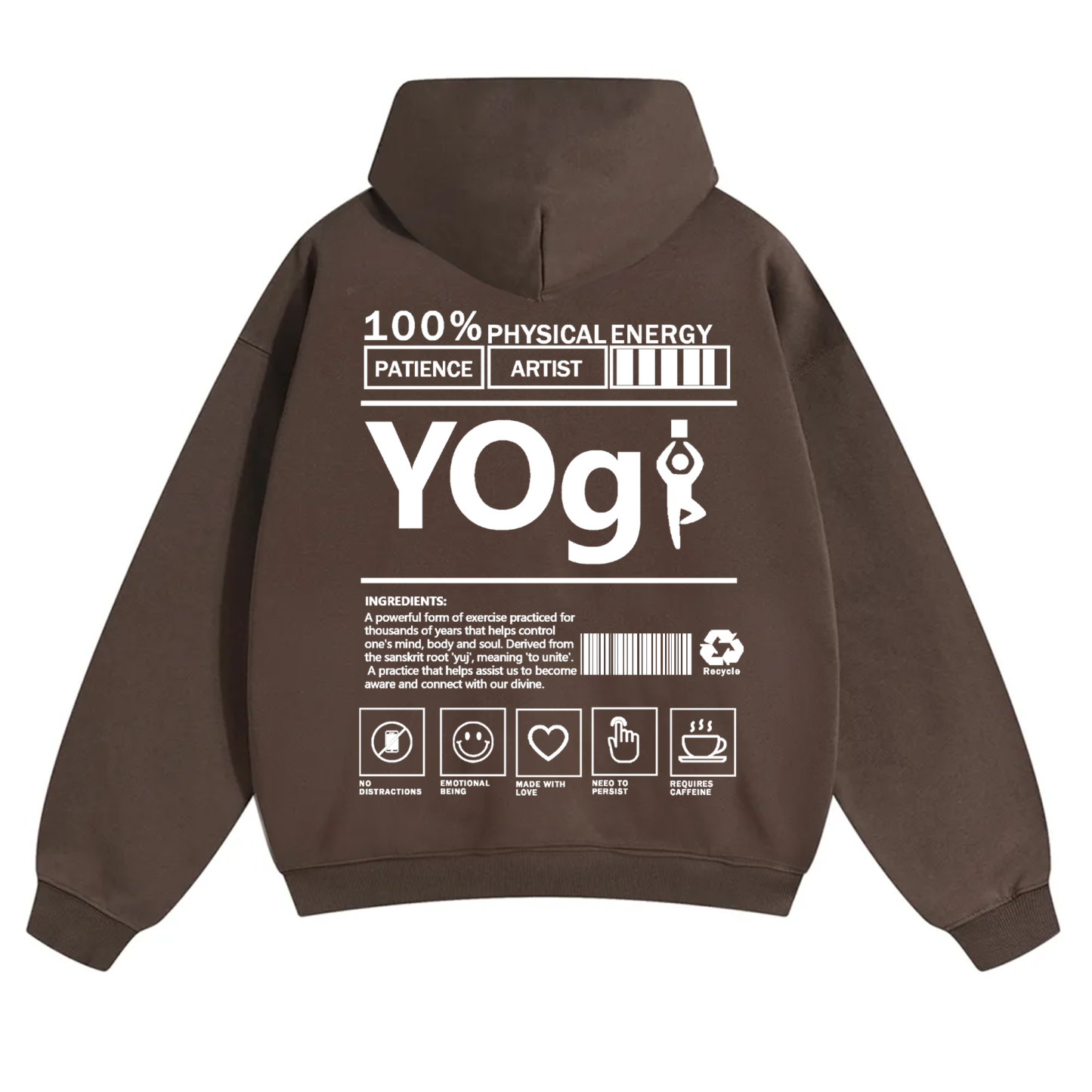 Yogi Solid Color Unisex Hoodie