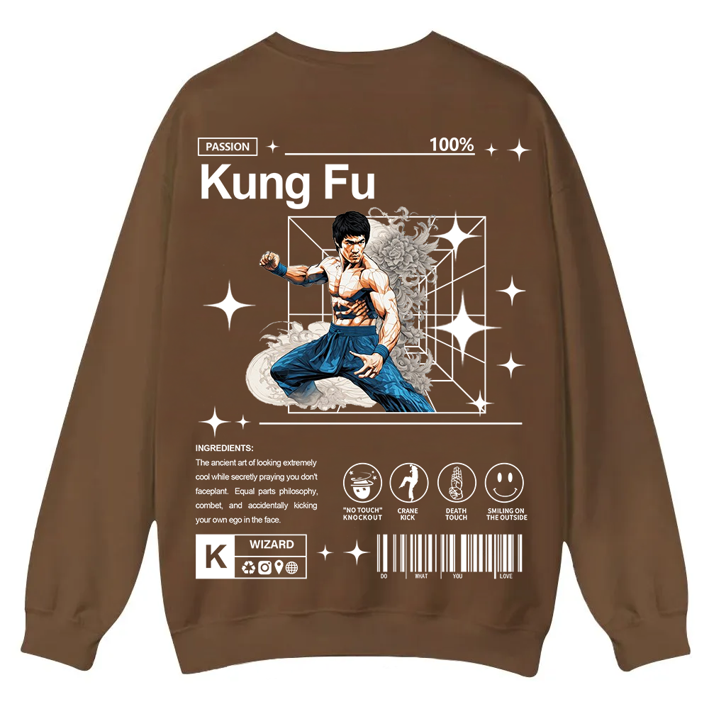 Kung Fu Casual Crewneck Sweatshirt wearishow wearishow