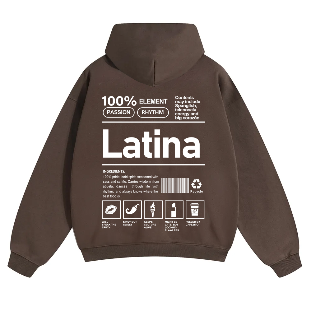 Latina Unisex Fit Color Hoodie wearishow