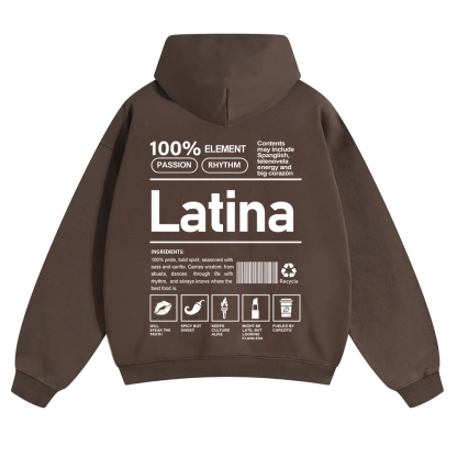 Latina Unisex Fit Color Hoodie wearishow