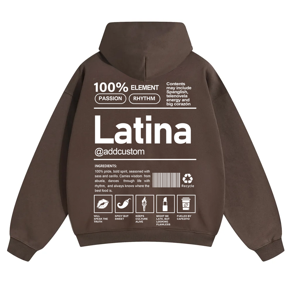 Latina Addcustom Unisex Fit Color Hoodie wearishow