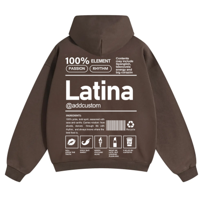 Latina Addcustom Unisex Fit Color Hoodie wearishow
