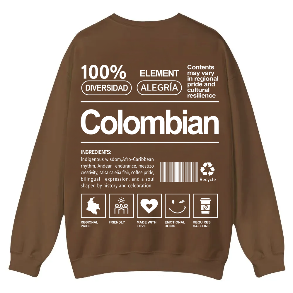 Colombian Unisex Fit  Casual Crewneck Sweatshirt wearishow