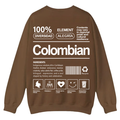 Colombian Unisex Fit  Casual Crewneck Sweatshirt wearishow