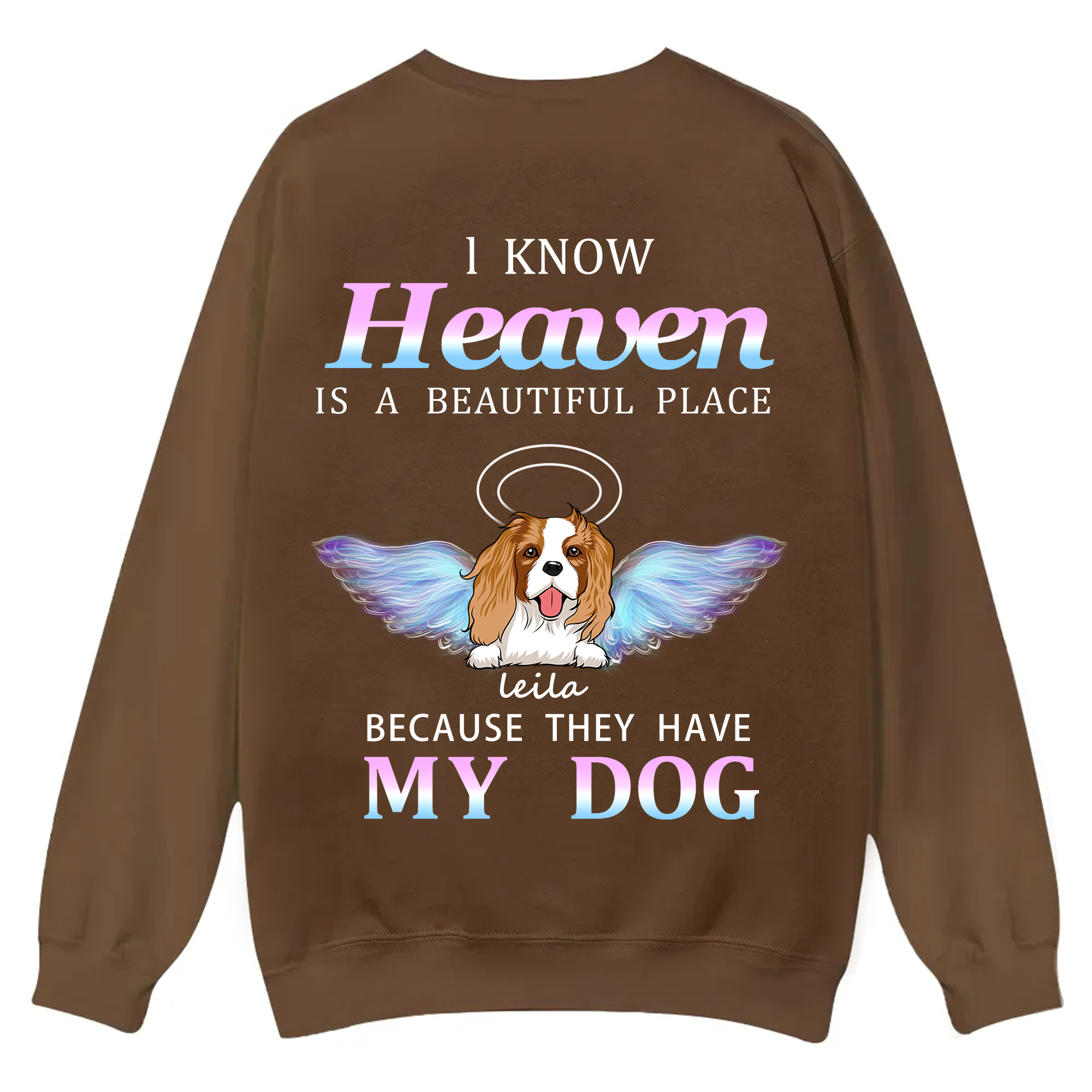 Heaven Is A Beautiful Place - Personalized Custom Unisex Casual Crewneck Sweatshirt