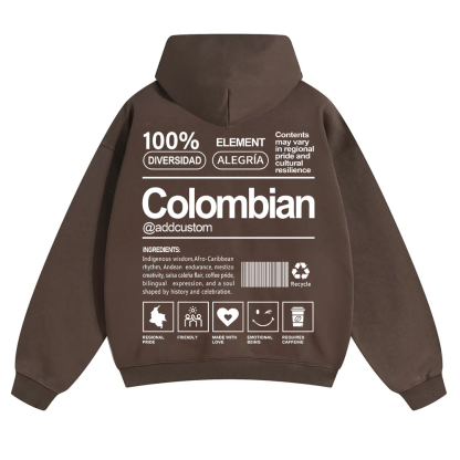 Colombian Addcustom Unisex Fit Color Hoodie wearishow