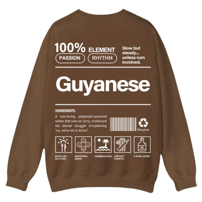 Guyanese Unisex Fit  Casual Crewneck Sweatshirt wearishow