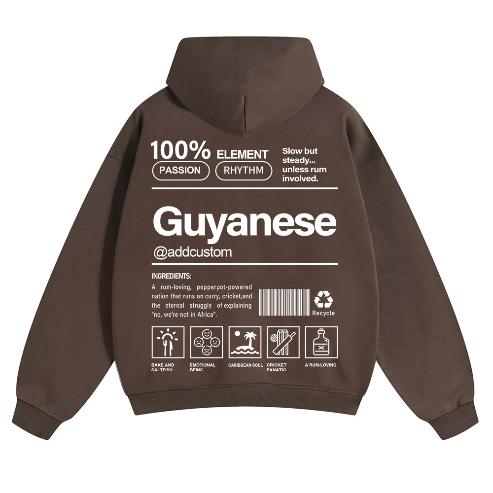Guyanese Addcustom Unisex Fit Color Hoodie wearishow