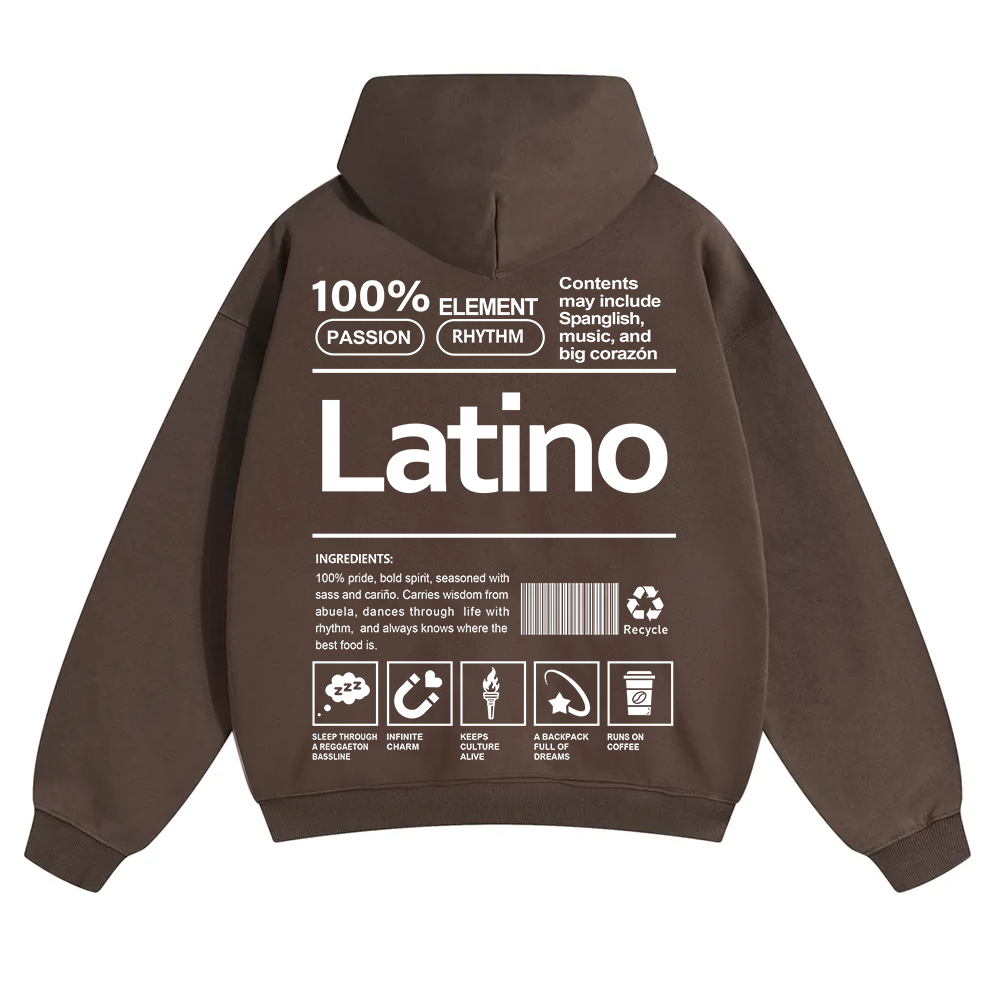 Latino Unisex Fit Color Hoodie wearishow