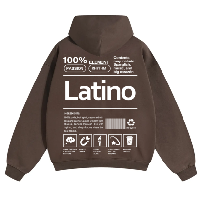 Latino Unisex Fit Color Hoodie wearishow