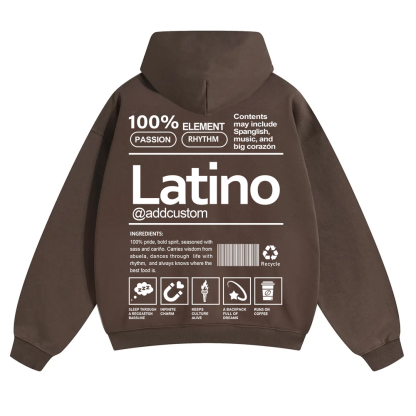 Latino Addcustom Unisex Fit Color Hoodie wearishow
