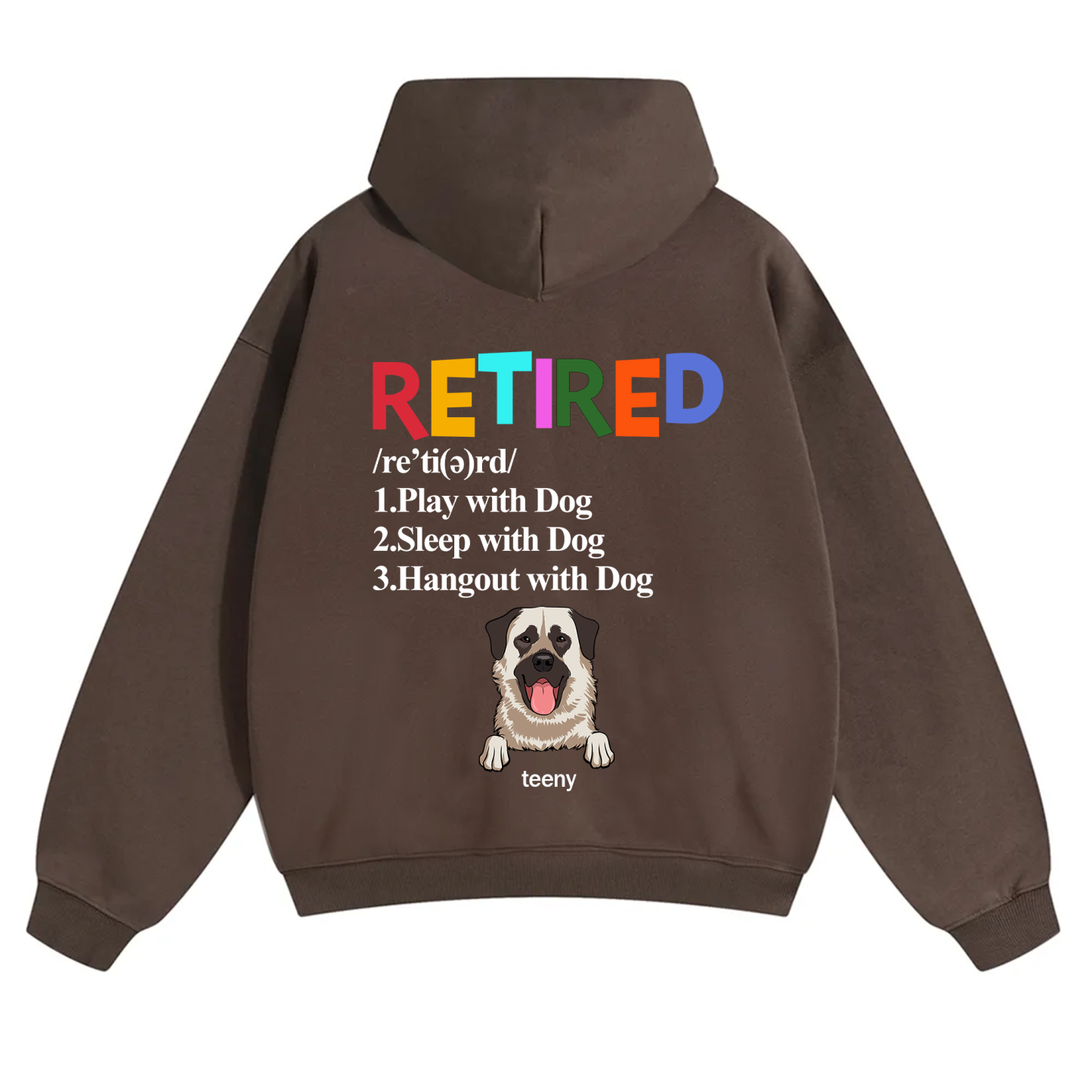 Retired,Play With Dog - Personalized Custom Unisex Hoodie